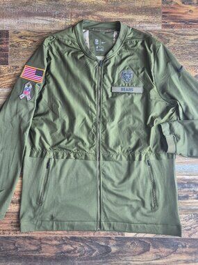 New Nike NFL Chicago Bears Salute To Service Hybrid Jacket Zip-Up Green